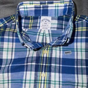Brooks Brothers 1818 Regent Fit Plaid Button Down Shirt Mens M Long Sleeve